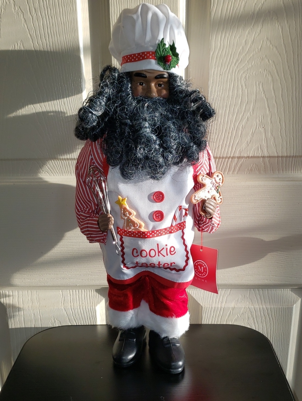 African American Black 18" Cookie Tester Chef Figure Red & White Martha Stewart